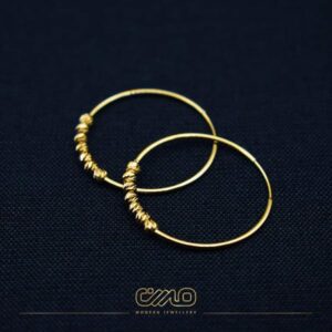 گوشواره طلا حلقه ای | گوشواره گوی دار طلا | گوشواره حلقه ای دخترانه | گوشواره حلقه ای بزرگ