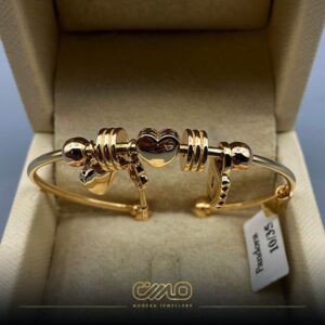 دستبند طلا تیفانی | دستبند طلا النگویی | دستبند طلا قلبی | دستبند طلا دخترانه ,| خرید دستبند طلا