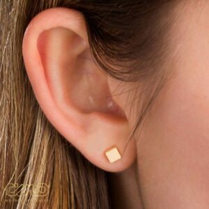 Gold Stud Earrings 2 1
