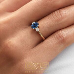 Sapphire Gold Ring 3